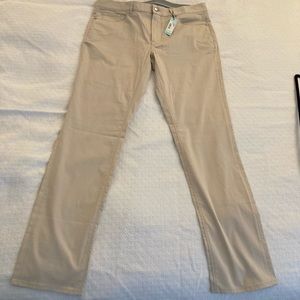 Peter Millar 36” lightweight tan pants, NWT